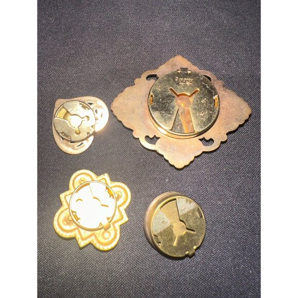 Bundle of 4 vintage gold tone multicolor cabochons random button covers - Picture 4 of 6